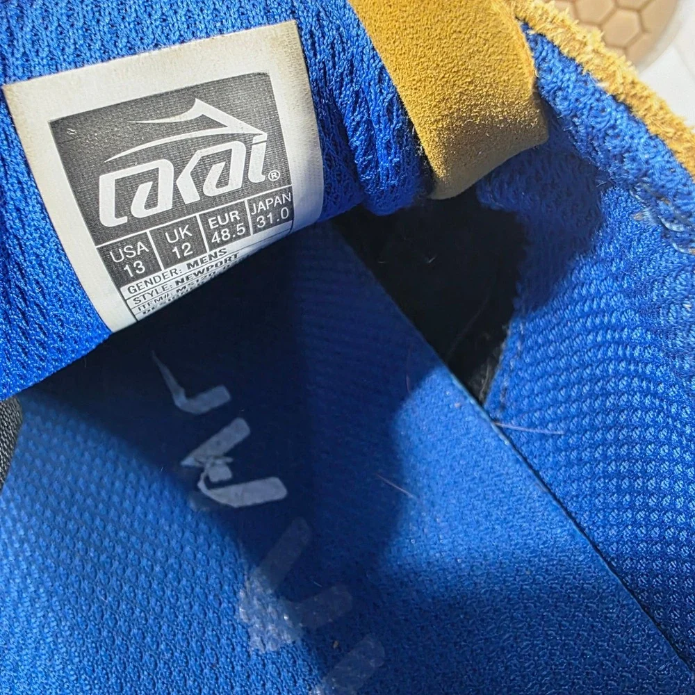 Lakai Newport Mens Suede Skate Shoes Mustard Yellow Blue MS120-0245 Size 13